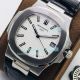 PPF V4 Replica Patek Philippe Nautilus White Dial Black Leather Strap Watch (3)_th.jpg